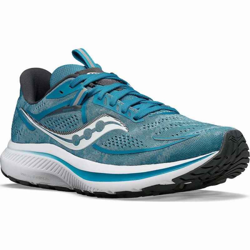 Women's Saucony Omni 21 Running Shoes Turquoise / Grey | Australia S02368-A50