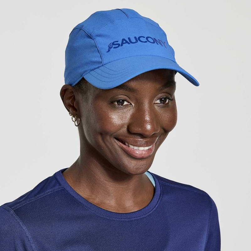 Women's Saucony Outpace Hats Blue | Australia S73609-A95