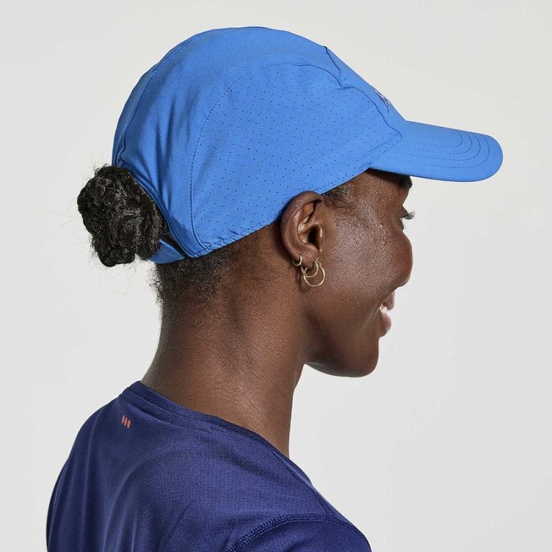 Women's Saucony Outpace Hats Blue | Australia S73609-A95