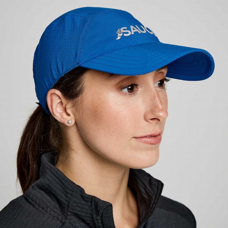 Women\'s Saucony Outpace Hats Blue | Australia S71639-K08