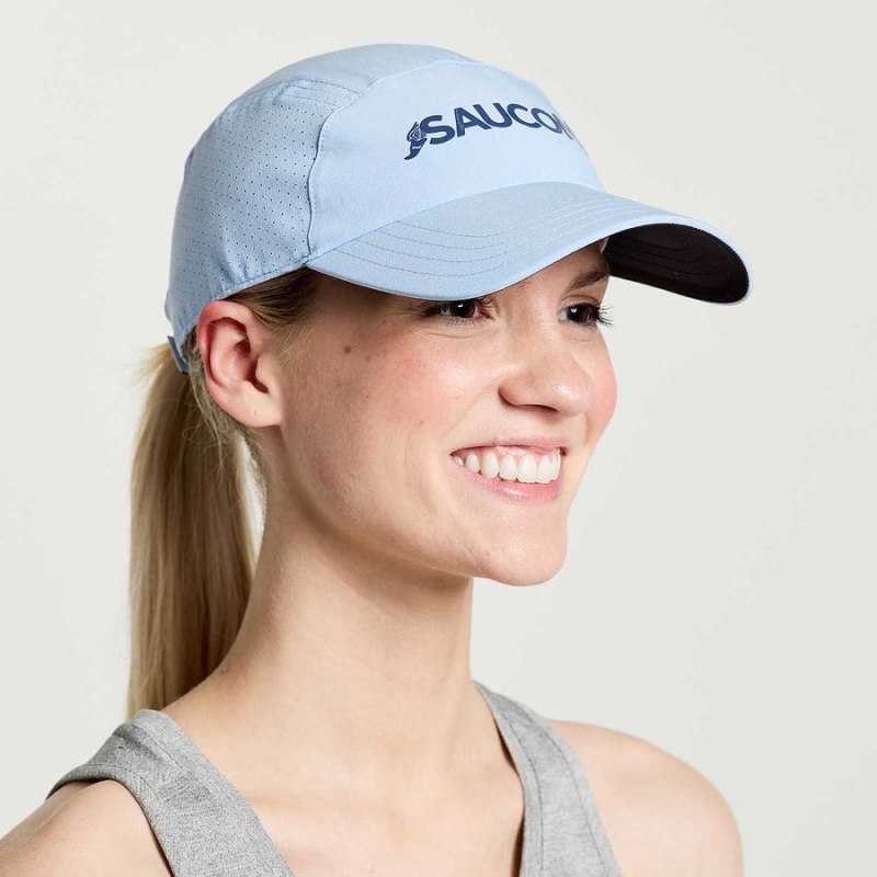 Women\'s Saucony Outpace Hats Blue | Australia S19236-T43