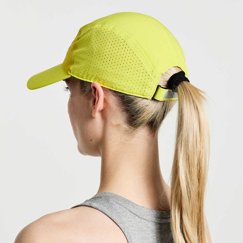 Women's Saucony Outpace Hats Yellow | Australia S29103-W03