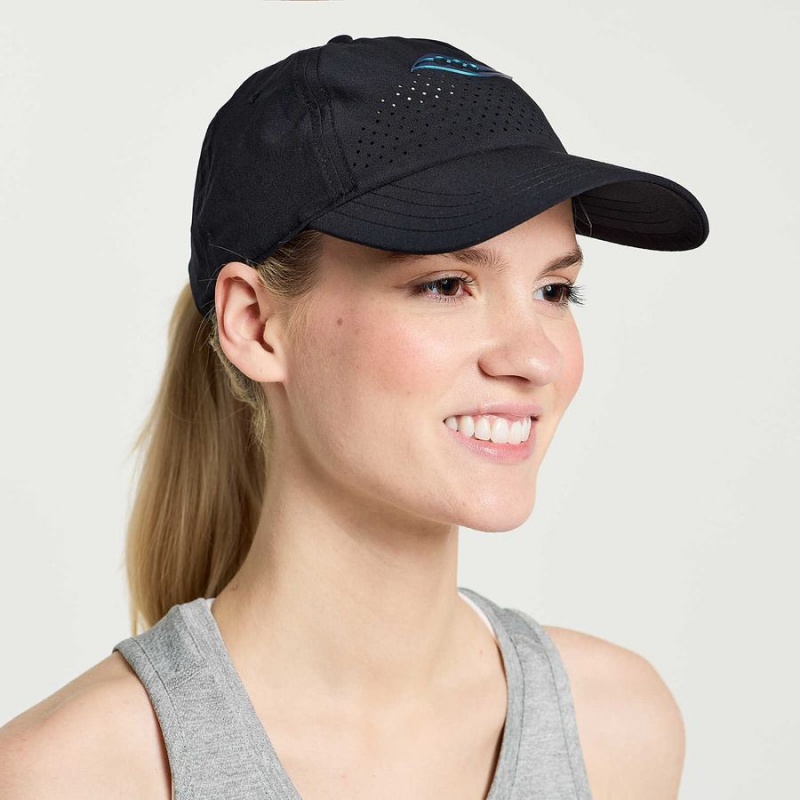 Women\'s Saucony Outpace Petite Hats Black | Australia S61239-E41