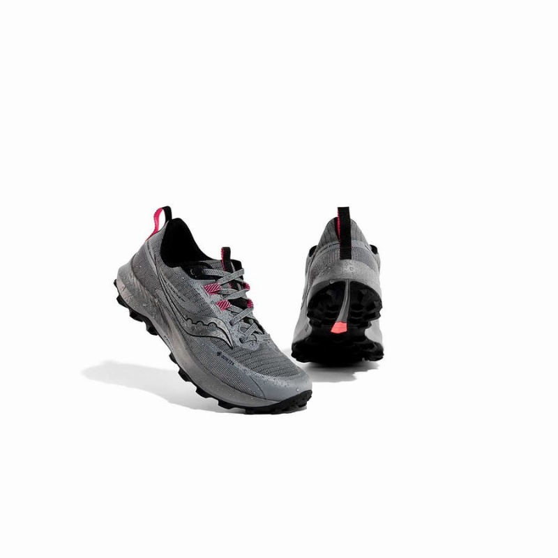 Women's Saucony Peregrine 13 GTX Trail Running Shoes Grey / Black | Australia S53701-M10