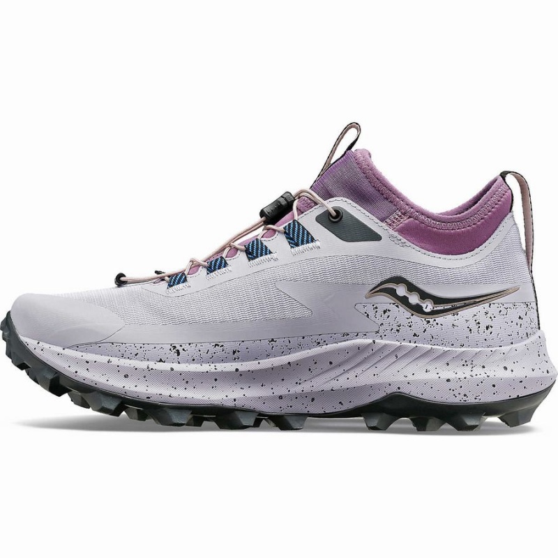 Women's Saucony Peregrine 13 ST Trail Running Shoes Purple / Grey | Australia S81307-H03