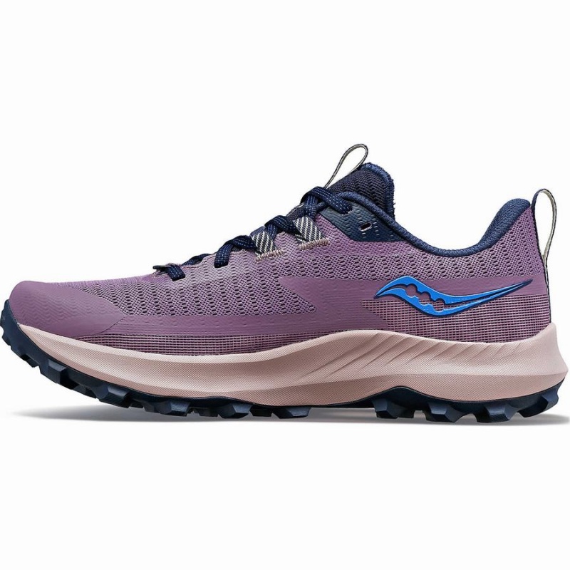 Women's Saucony Peregrine 13 Trail Running Shoes Purple / Navy | Australia S50192-J85