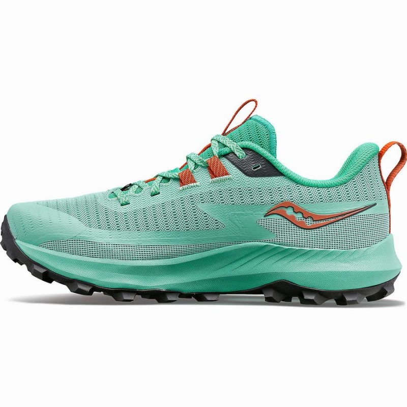 Women's Saucony Peregrine 13 Trail Running Shoes Turquoise / Orange | Australia S58604-B95