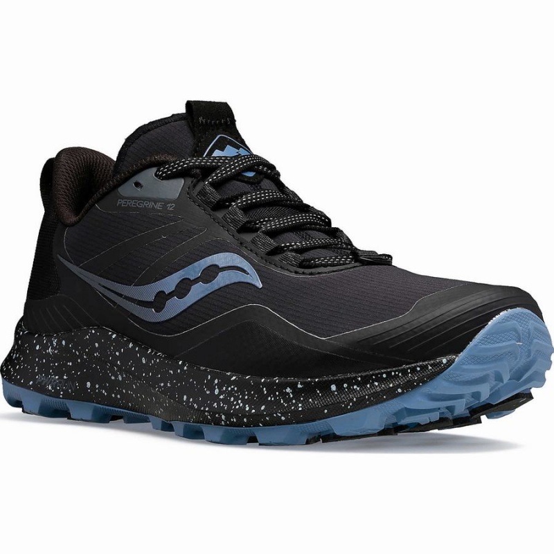 Women's Saucony Peregrine ICE+ 3 Running Shoes Black | Australia S64793-D92