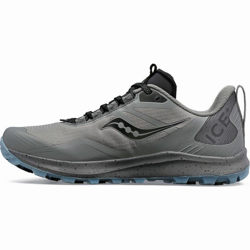 Women's Saucony Peregrine ICE+ 3 Running Shoes Grey / Black | Australia S70158-F15