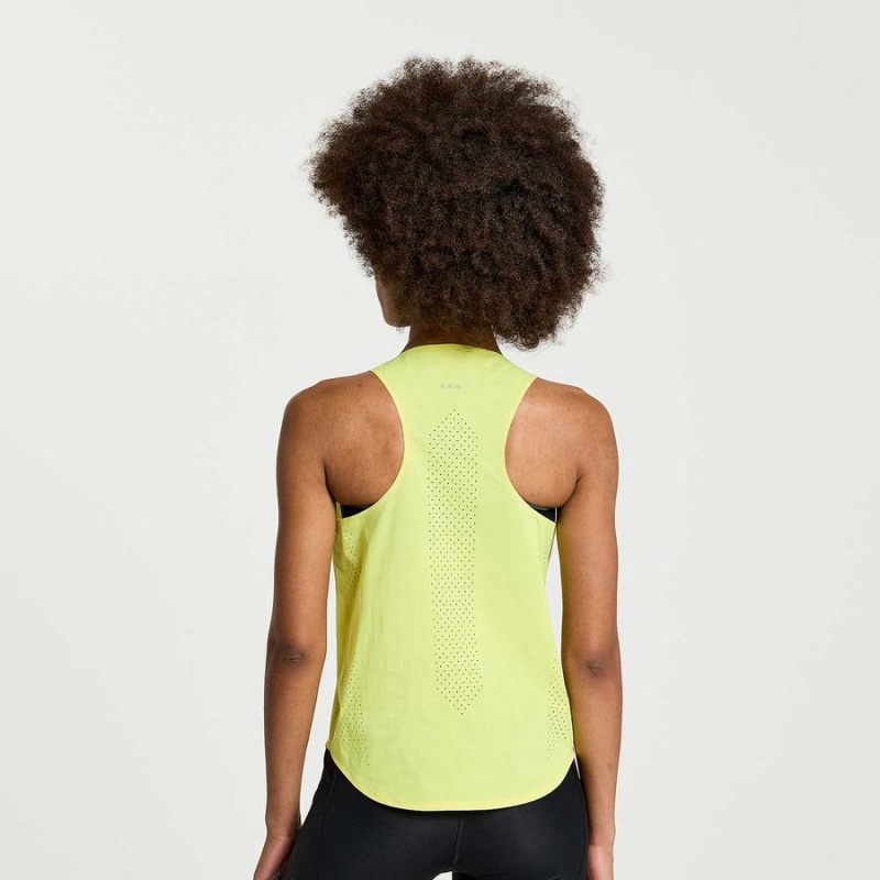 Women's Saucony Pinnacle Tank Tank Top Yellow | Australia S46719-S63