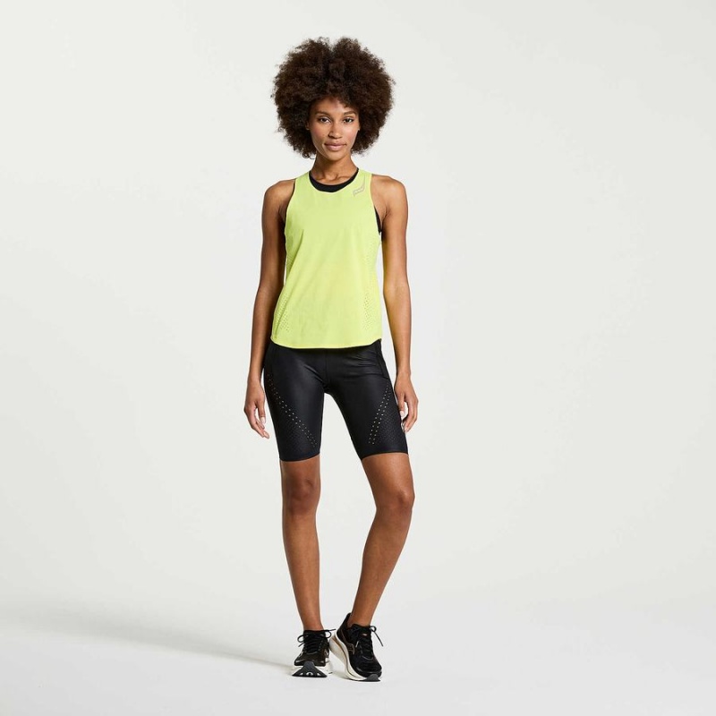 Women's Saucony Pinnacle Tank Tank Top Yellow | Australia S46719-S63