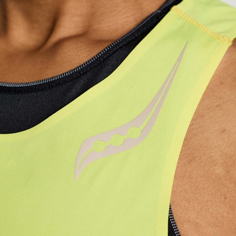 Women's Saucony Pinnacle Tank Tank Top Yellow | Australia S46719-S63