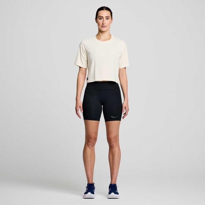 Women's Saucony Recovery Boxy Tee T Shirts Beige | Australia S25164-W57