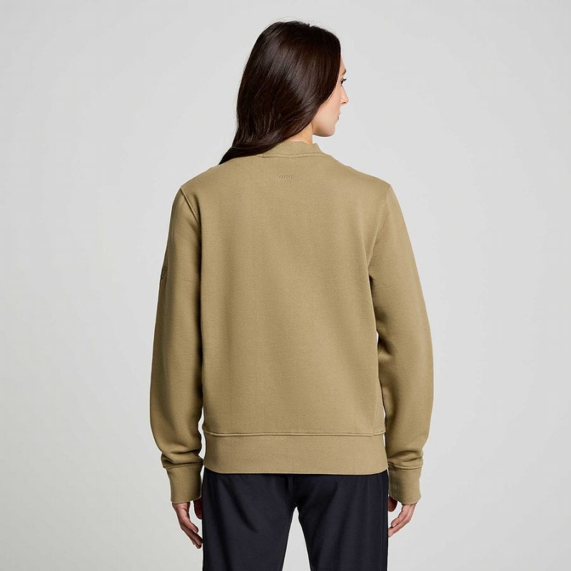 Women's Saucony Recovery Crew Sweatshirt Coffee | Australia S85062-W39