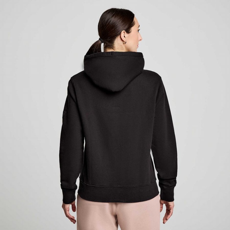 Women's Saucony Recovery Hoody Hoodie Black | Australia S89751-D61