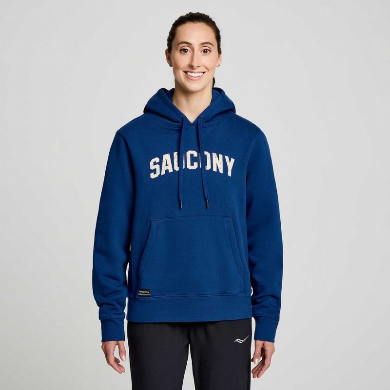 Women's Saucony Recovery Hoody Hoodie Indigo | Australia S43096-A41