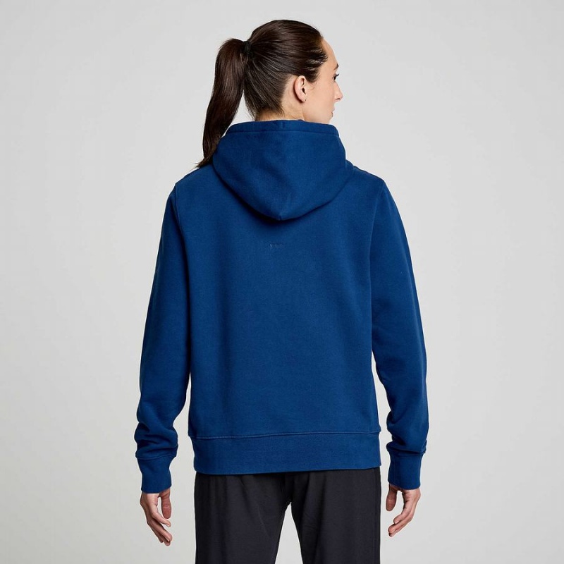 Women's Saucony Recovery Hoody Hoodie Indigo | Australia S43096-A41