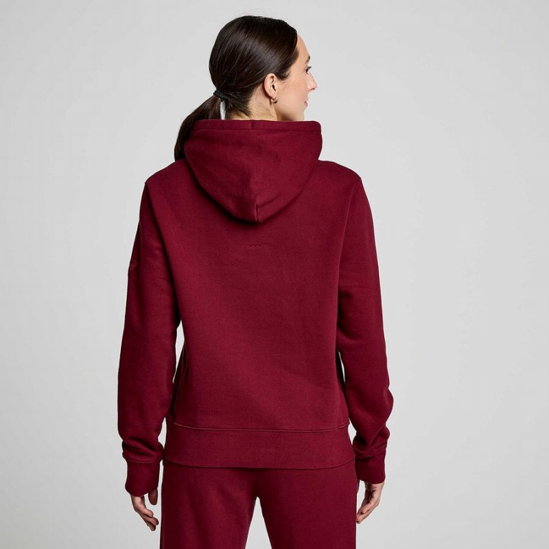 Women's Saucony Recovery Hoody Hoodie Red | Australia S02749-F13