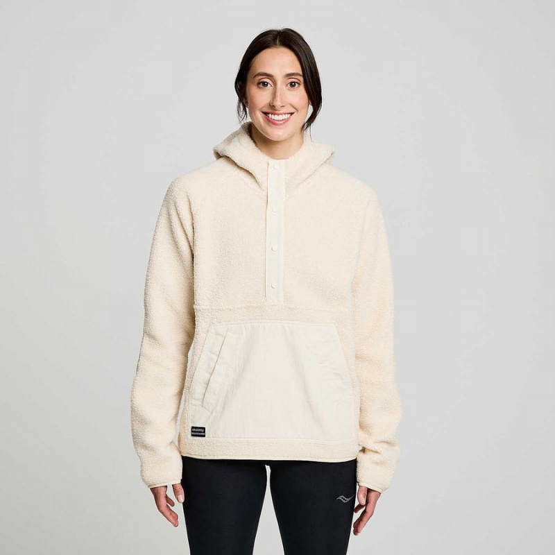 Women's Saucony Recovery Sherpa Pullover Beige | Australia S04572-X92