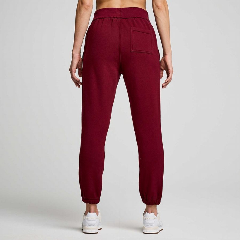 Women's Saucony Recovery Sweatpants Red | Australia S57138-X19