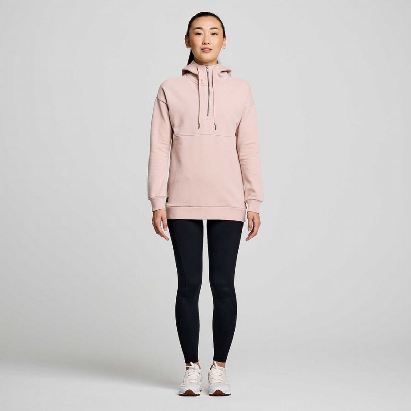 Women's Saucony Recovery Zip Tunic Hoodie Smoke Graphic | Australia S26750-C19