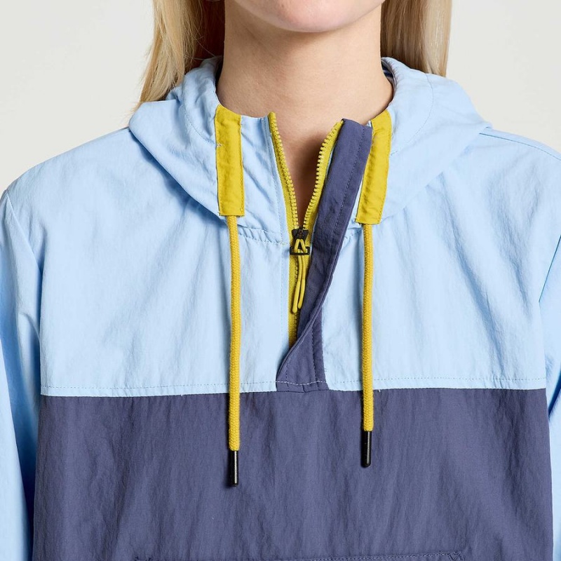 Women's Saucony Rested Anorak Tops Blue | Australia S54761-L91