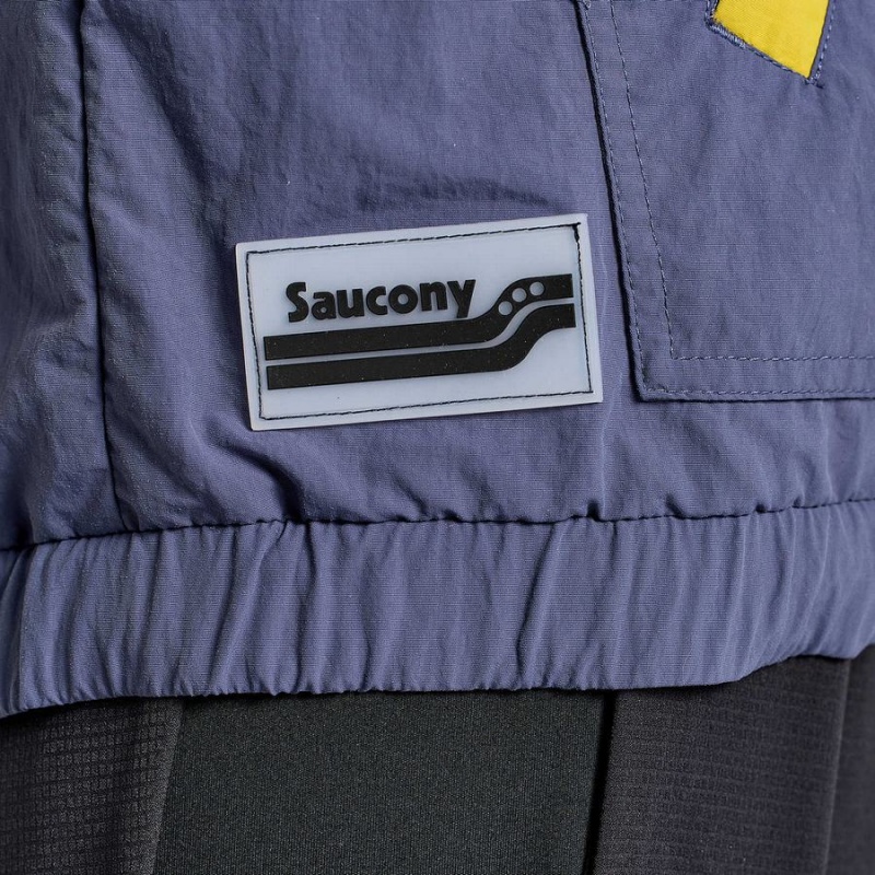 Women's Saucony Rested Anorak Tops Blue | Australia S54761-L91