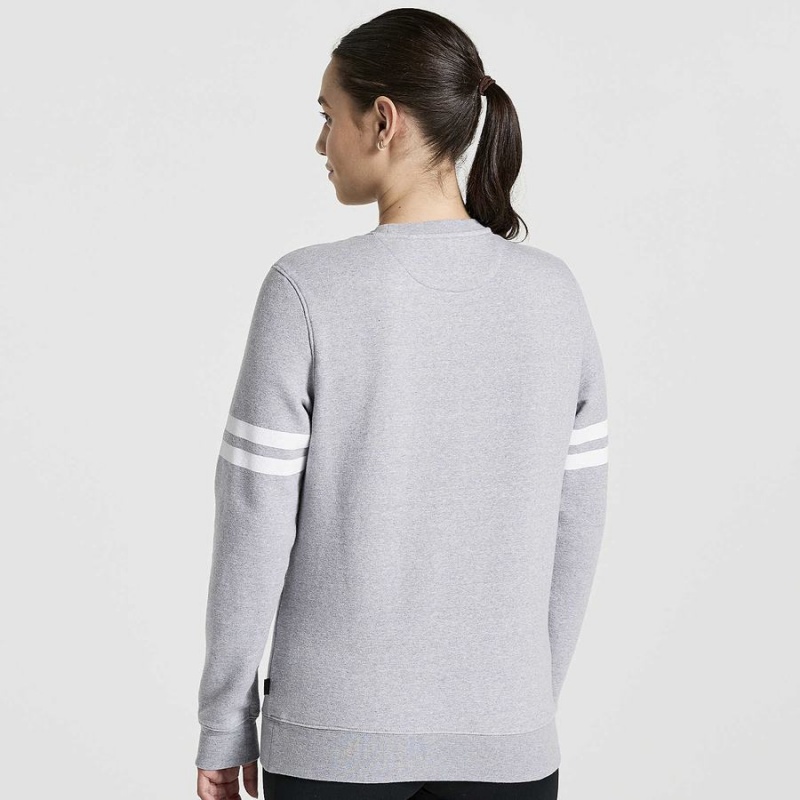 Women's Saucony Rested Crewneck Sweatshirt Light Grey | Australia S26015-L92