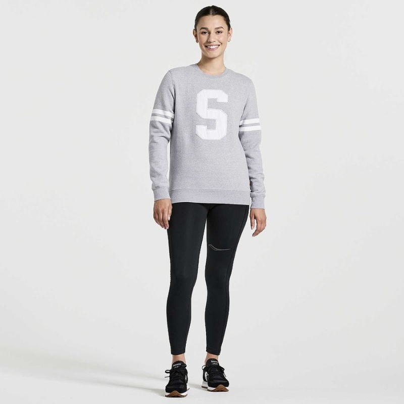 Women's Saucony Rested Crewneck Sweatshirt Light Grey | Australia S26015-L92