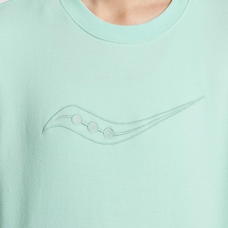 Women's Saucony Rested Crewneck Sweatshirt Turquoise | Australia S64315-Q05