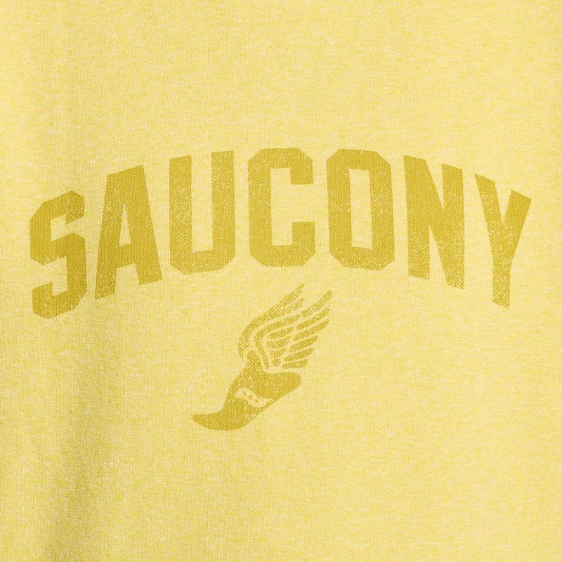 Women's Saucony Rested Crewneck Sweatshirt Yellow | Australia S32581-W26