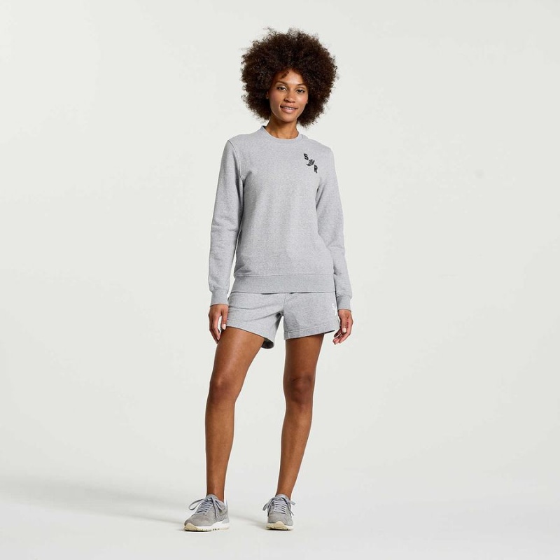 Women's Saucony Rested Crewneck Sweatshirt Light Grey | Australia S19627-E68