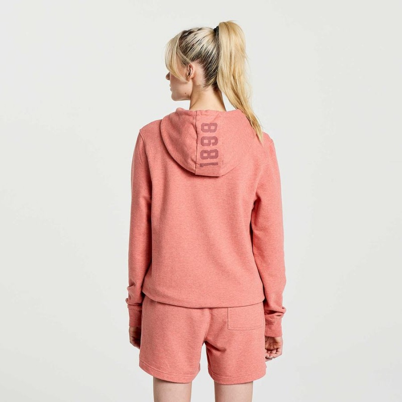 Women's Saucony Rested Hoodie Soot Heather Graphic | Australia S80425-R41