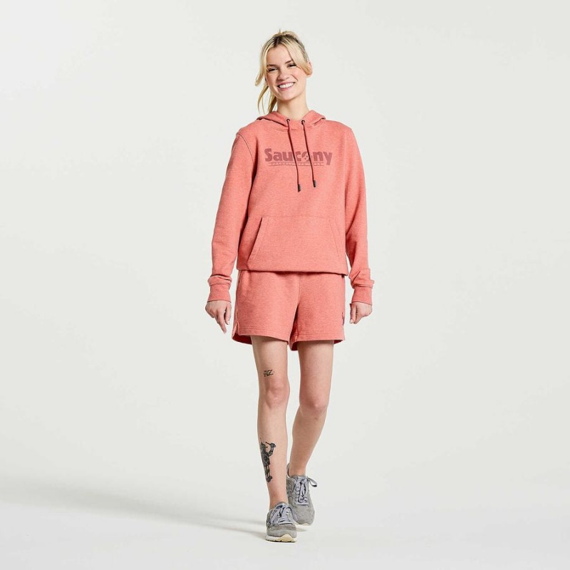 Women's Saucony Rested Hoodie Soot Heather Graphic | Australia S80425-R41