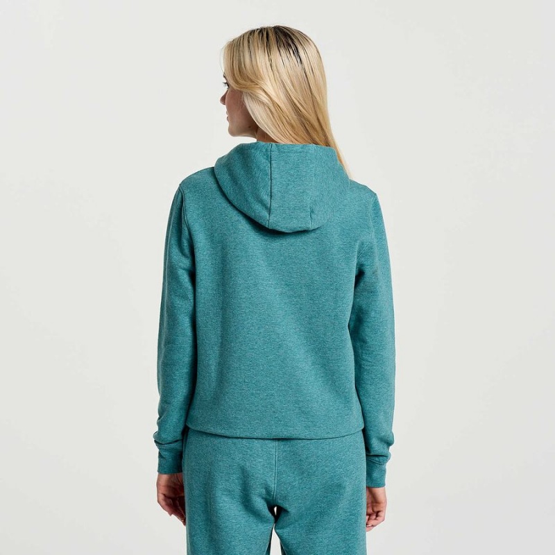 Women's Saucony Rested Hoodie Turquoise | Australia S53197-T46