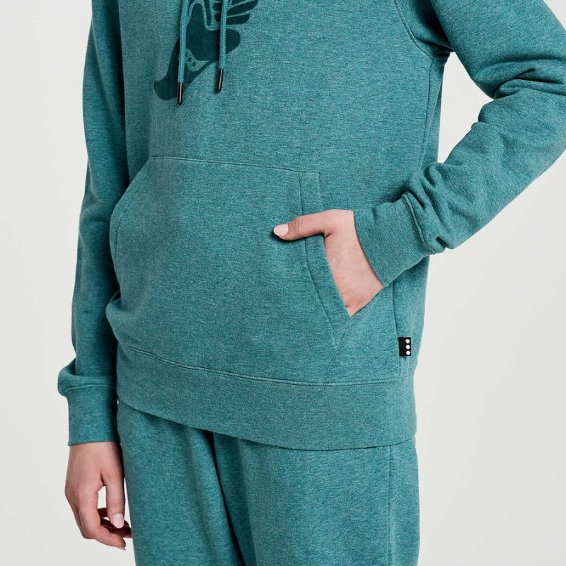 Women's Saucony Rested Hoodie Turquoise | Australia S53197-T46