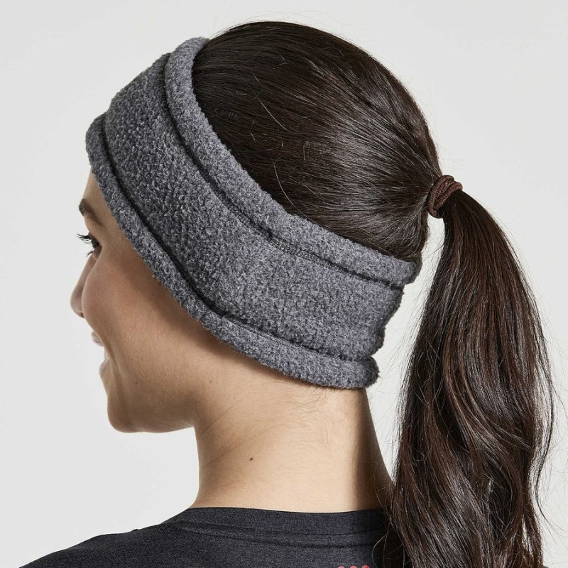 Women's Saucony Rested Sherpa Headband Black | Australia S43206-Z27