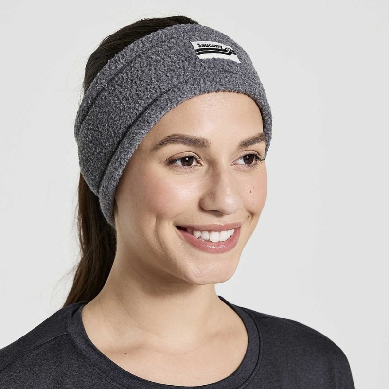 Women\'s Saucony Rested Sherpa Headband Black | Australia S43206-Z27