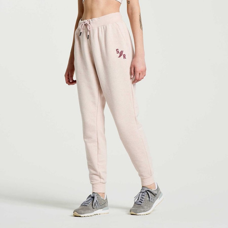 Women's Saucony Rested Sweatpants Rose | Australia S37546-E79