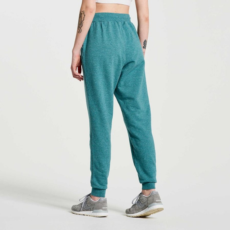 Women's Saucony Rested Sweatpants Turquoise | Australia S41589-R02