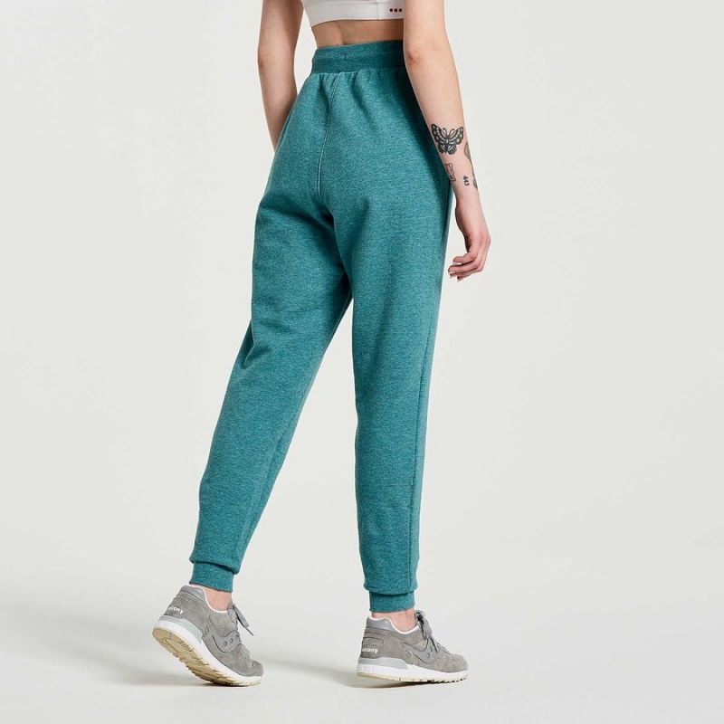 Women's Saucony Rested Sweatpants Turquoise | Australia S41589-R02