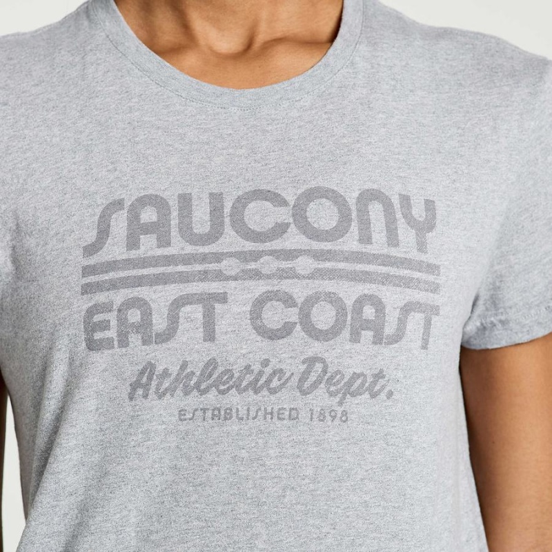 Women's Saucony Rested T Shirts Light Grey | Australia S02715-C29