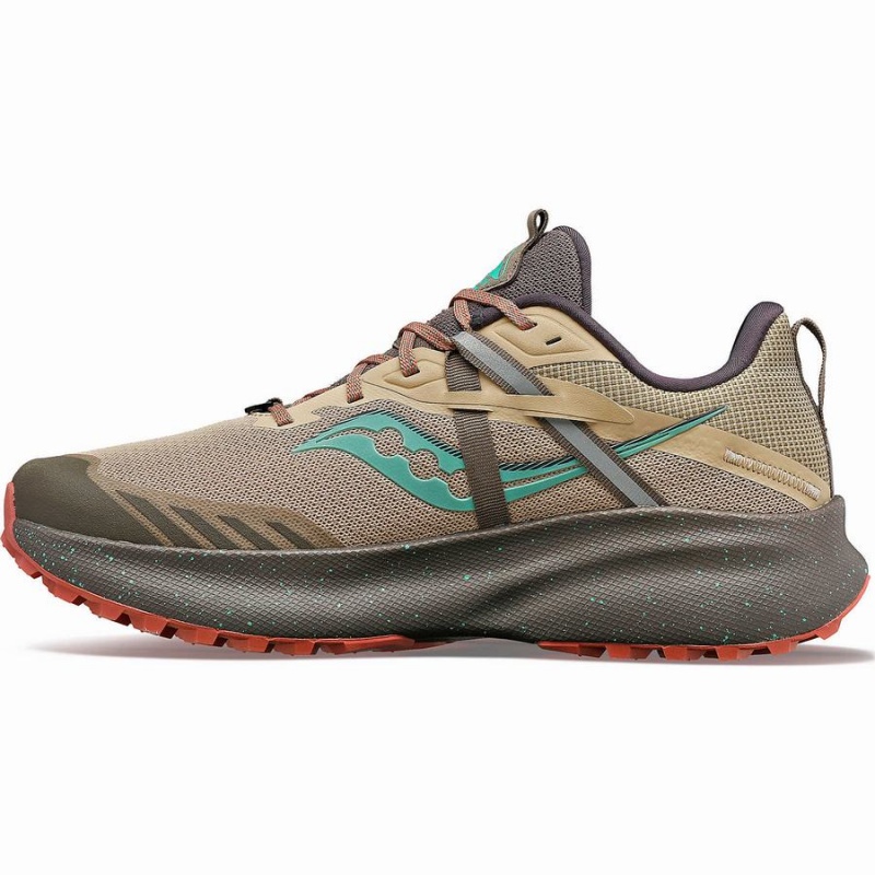 Women's Saucony Ride 15 TR Trail Running Shoes Brown / Turquoise | Australia S58347-D18