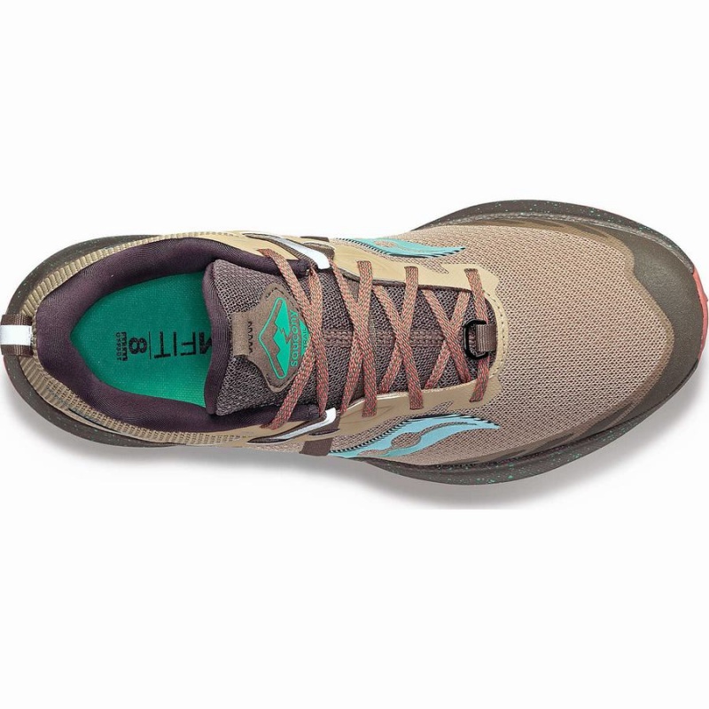 Women's Saucony Ride 15 TR Trail Running Shoes Brown / Turquoise | Australia S58347-D18