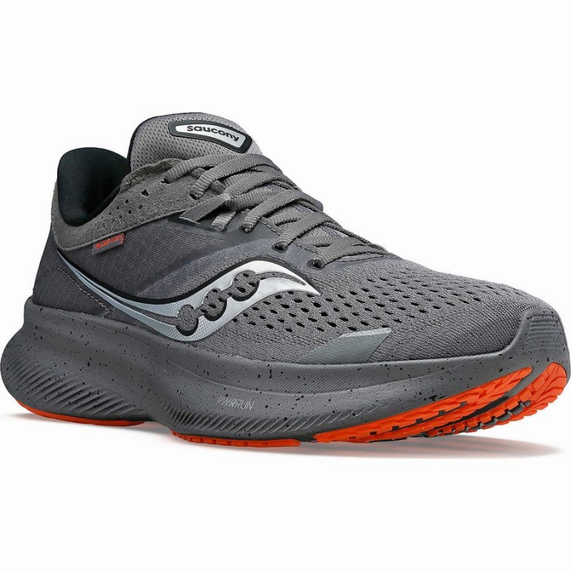 Women's Saucony Ride 16 Running Shoes Grey / Orange | Australia S15380-U56