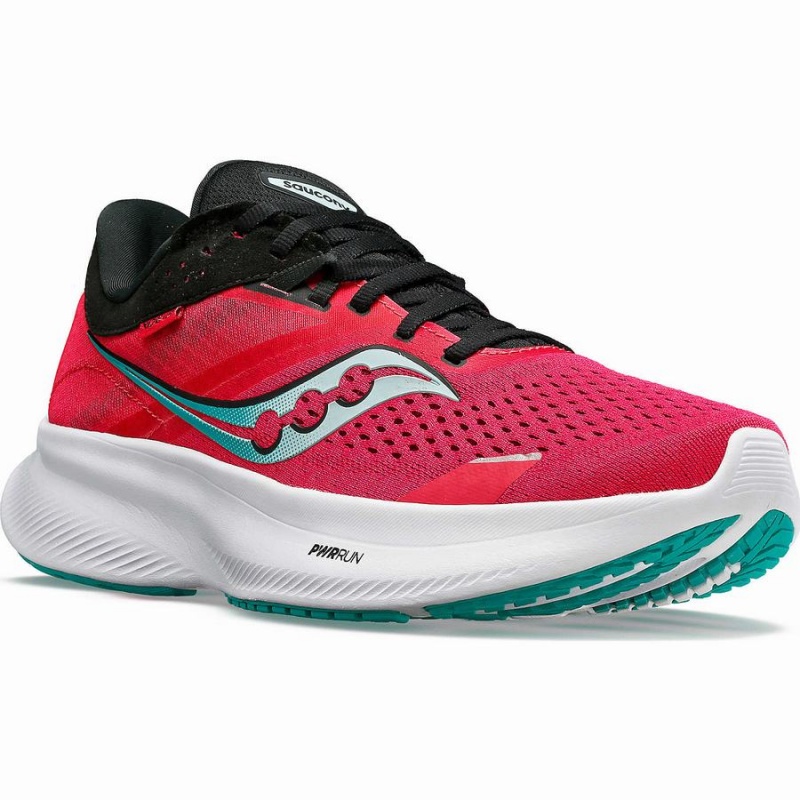 Women's Saucony Ride 16 Running Shoes Rose / Black | Australia S50961-N91