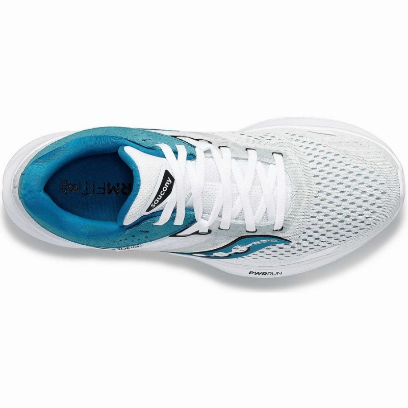 Women's Saucony Ride 16 Running Shoes White / Blue | Australia S53718-K58