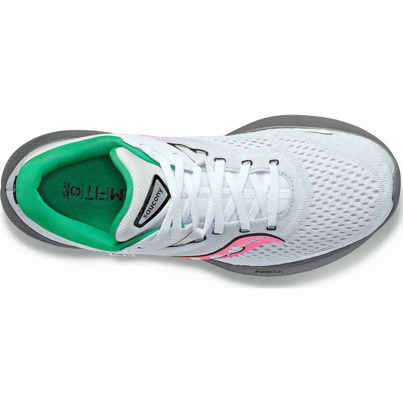 Women's Saucony Ride 16 Running Shoes White / Grey | Australia S20368-L54