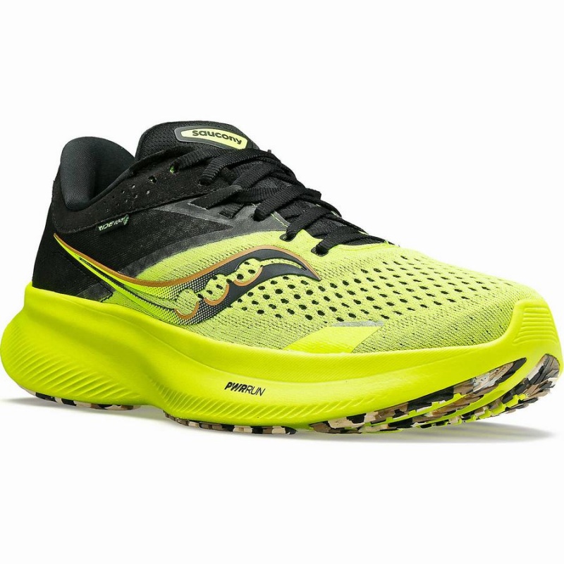 Women's Saucony Ride 16 Running Shoes Yellow / Black | Australia S39584-X63