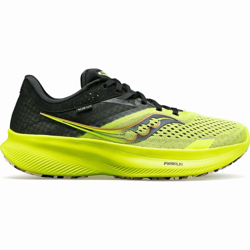 Women\'s Saucony Ride 16 Running Shoes Yellow / Black | Australia S39584-X63